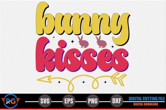 Bunny Kisses Retro Easter SVG
