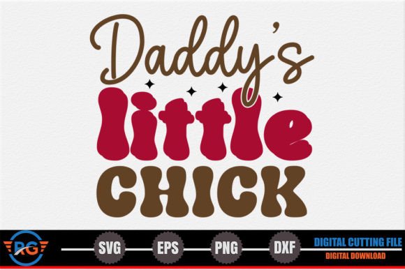 Daddy s Little Chick Retro Easter SVG