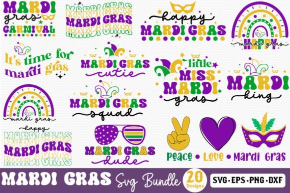 Review: Mardi Gras Retro SVG Bundle for Embroidery
